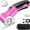 Pink, variant on Cordless Electric Scissors: 4V Rechargeable Rotary Cardboard Cutter, 3000mAh Battery, with LED Light, 2 Blades, Box Cutter for Fabric Carpet Carton Plastic Leather Cloth (Pink)