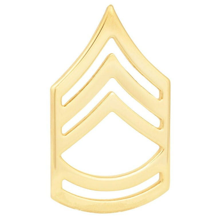 Army Chevron: Sergeant First Class - 22k gold plated