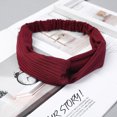 thumbnail image 3 of Diademas para mujer XianweiShao anudadas torcidas bohemias elásticas color sólido 8 unidades, 3 of 5