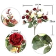 thumbnail image 5 of Xiao Hua Ramo de 21 cabezas de rosas artificiales de seda, hojas para decoración de hogar, jardín, interior y exterior, para bodas, fiestas, oficina y escritorio, color rosa, 5 of 5
