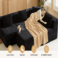 thumbnail image 3 of GVN Living Room Sofa, Floor Couch, Modular Sectional Couches for Living Room with Deep Seat, L-Shape Cloud Sofa Couch, Black, 3 of 14
