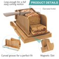 thumbnail image 3 of Cortadora de pan Vriccc Bamboo con cuchillo serrado de 3 grosores, 3 of 7