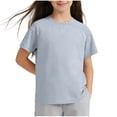 thumbnail image 2 of Babcutegg Summer Breathable Short Sleeve T-Shirt for Kids – Lightweight Round Neck Athletic Top for Boys and Girls, Quick-Dry Sporty Casual Wear Blue Size 14-15, 2 of 8