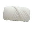 thumbnail image 2 of 500G Velvet Bulky Chunky Yarn Arm Knitting Crochet DIY Washable Making Tube Giant Yarn for Blanket Weaving Crocheting Carpets Scarf , White, 2 of 10