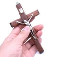 thumbnail image 3 of 5x Wooden Christ Jesus for Cross Suffering Statue Religious Prayer Crucifix Pend, 3 of 12
