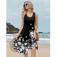 thumbnail image 4 of Zeagoo Sleeveless Dress for Women Casual Tank Midi Dress Crew Neck Flowy Dress Aline Tshirt Dress Ethnic Dress Cruise Dress Beach Sundress, 4 of 6