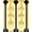 Gold, Pattern 2, variant on ODIKA 4'x6' Machine Washable Non-Slip Area Rug, Art Inspired Grippers Elegant Display Clips for Large & High Traffic Rug, Gray, 134295