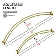 thumbnail image 4 of Utopia Alley Rustproof Wall Mounted Aluminum Double Curved Shower Curtain Rod, Screw Mount Rod, Stronger and More Secure Than Tension, Adjustable Double Shower Rod from 45" to 72", Expandable (Gold), 4 of 10