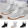 thumbnail image 5 of Oyedens Women's Winter Snow Boots Waterproof Anti Slip Outdoor Mid Calf Booties Lace up Shoes, 5 of 7