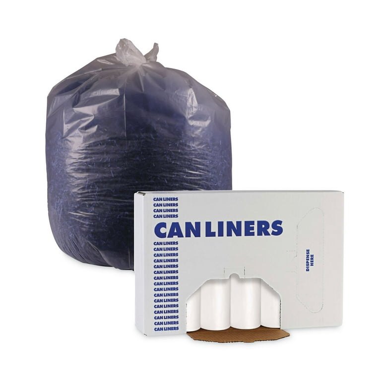 Low-Density Waste Can Liners, 33 gal, 0.6 mil, 33 x 39, White, 25 Bags/Roll, 6 Rolls/Carton Low-Density Waste Can Liners, 33 gal, 0.6 mil, 33 x 39, White, 25 Bags/Roll, 6 Rolls/Carton