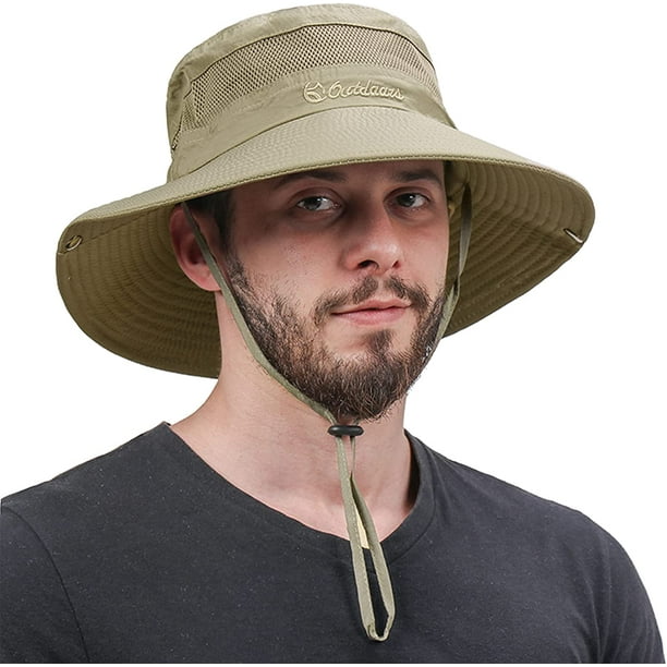 Ffiy Fishing Hats For Men Women Wide Brim Mens Summer Sun Hats Bucket Boonie Cap Outdoor Green