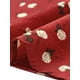 thumbnail image 5 of Vestido de mujer con fruncido, escote cuadrado, dobladillo con volantes y estampado floral en rojo oscuro, 5 of 5