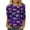 10-Purple, variant on Cavosen Mardi Gras 3/4 Sleeve Shirts for Women Crew Neck Festival Carnival Tops Polka Dots Graphic Print Blouse Holiday Stylish Shirts Casual Athletic T-Shirts Party Tuesday Purple S