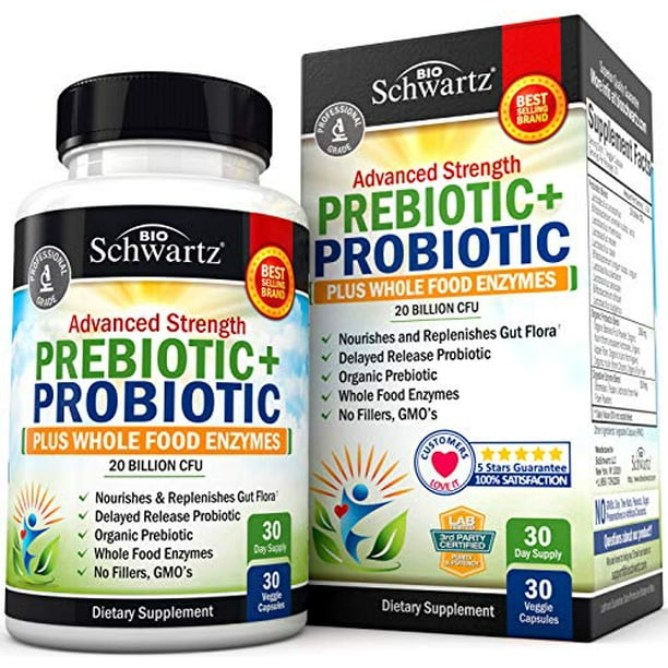 Prebiotic + Probiotic Plus Whole Food Enzymes Supplement for Men
