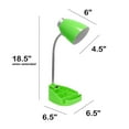 thumbnail image 3 of Creekwood Home 18.5" Green Flexible Gooseneck Organizer Plastic Desk Lamp, 3 of 6
