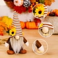 thumbnail image 4 of Fall Decor Gnomes Plush Thanksgiving Decorations, Set of 2 Orange Autumn Table Ornaments Harvest Festival Sunflower Doll Gnome Elf Fall Decorations for Home Farmhouse Gifts, 4 of 8