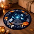 thumbnail image 6 of Dmlowu Halloween Area Rug, Optical Illusion Non-Slide Round Rugs for Living Room Entryway Bedroom Party, Halloween Decorations Indoor Outdoor, 6 of 7