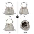 thumbnail image 2 of Bolso de noche Sweetovo Sparkly Diamond Clutch con diamantes de imitación plateados, 2 of 6