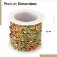 thumbnail image 4 of 32.8 Ft Enamel Bead Chain, Golden Plated Steel Cross Chain Spool for Jewelry, Irregular Beaded Chain for Jewelry Making, Mixed Colors Bead Chain for Necklace Bracelets Earrings, Jewelry Starter Kit, 4 of 5