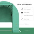 thumbnail image 4 of Outsunny 15' x 7' x 6.5' Walk-in Tunnel Hoop Greenhouse, Green House with Polyethylene PE Cover, Steel Frame, Roll-Up Zipper Door & Windows for Flowers, Vegetables, Tropical Plants, Green, 4 of 9