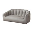 thumbnail image 3 of Sofá Tipo Puf Relleno De Espuma De Alta Densidad, Sofá De Suelo Suave Para Sala De Estar, Hogar, Gris Claro, 140cm Gris claro 140cm, 3 of 8