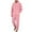 Pink, variant on SUYIDA Men's Hooded Onesie Pajamas Lightweight Fuzzy Fleece Zip Up Jumpsuit Long Sleeve Long Pants One Piece Pjs
