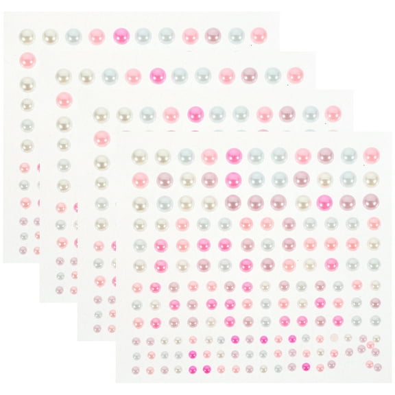 4 Sheets DIY Sticker Earrings for Women Pins Child Colorful