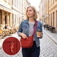 thumbnail image 5 of Ikohbadg Crossbody Bags for Women Men Sling Bag Cross Body Backpack for Woman Gifts for Women Birthday Unique, Red, 5 of 7