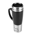 thumbnail image 3 of Taza eléctrica de acero inoxidable para coche, calentador de café, té, color negro, para viajes de invierno, 12 V, 3 of 14