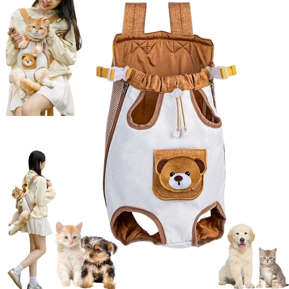 Pet Travel Bag, Hands-Free Cat Carrier Backpack for Cats Small Dogs Up to 12 lb, Breathable Mesh, Adjustable Neck, Tail Opening, Storage Pocket,xxl