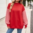 thumbnail image 6 of Azrian Women’s Color Block Sweatshirt,Ladies Contrast Sleeve Pullover Sizes S-3XL, 6 of 6