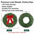 thumbnail image 2 of StarQualityBargain 24 Inch Battery Operated Christmas Wreath with Warm White LEDs, Easy to Fluff Artificial Fir for Front Door, 2 of 8