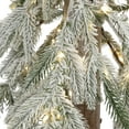 thumbnail image 6 of Northlight Pre-Lit Flocked Battery Operated Alpine Artificial Christmas Tree - 3' - Clear LED Lights, 6 of 9