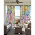 thumbnail image 6 of Easter Colorful Eggs Kitchen Curtains White Daisy Spring Flowers Cafe Short Curtains for Bathroom Blackout Window Curtain Grommet Small Window Treatment Tier Drapes for Bedroom Living Room 42"x45"x2, 6 of 9