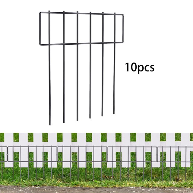 Juego de 10 Uds. barrera para animales de 30x43cm para patio trasero de césped, de conejos para perros al aire libre desmontables a Baoblaze Valla de inserción de tierra