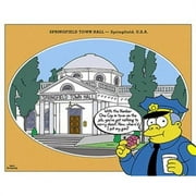Culturenik  Simpsons - Springfield Town Hall - postercard Poster Print - 10 x 8