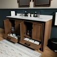 thumbnail image 6 of 60 In. W X 22 D Rustic Bath Vanity With Cultured Marble Top And Faucet - Soft Close, Scratch & Stain , Two Cabinets Drawers For Storage Space 60" Double Included Ample, 6 of 7