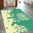thumbnail image 2 of 3'x5' Area Rugs, Happy Easter Rabbits Indoor Outdoor Area Rug for Living Room Bedroom, Spring Daisy Green Silhouette Yellow Washable Bathroom Rugs Kitchen Floor Carpet Mats Home Decor Aesthetic, 2 of 8