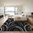 thumbnail image 3 of ODIKA 3'x5' Machine Washable Non-Slip Area Rug, Geometric Gray High Traffic Rug, Gray, 1102028, 3 of 7