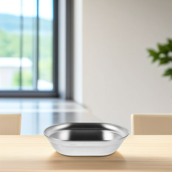 Hytrove Camping Cooking Utensils 1Set Stainless Steel Plate For Picnic And Outdoor Activities 9.04X6.41X2.16In