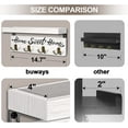 thumbnail image 4 of Key Holder for Wall, Dinosam Mail Organizer Wall Mount with Double 4 Key Hook and Mail Holder, Designer Key Rack Suitable for Entryway, Hallway, Bedroom, Living Room and Office，White, 4 of 6