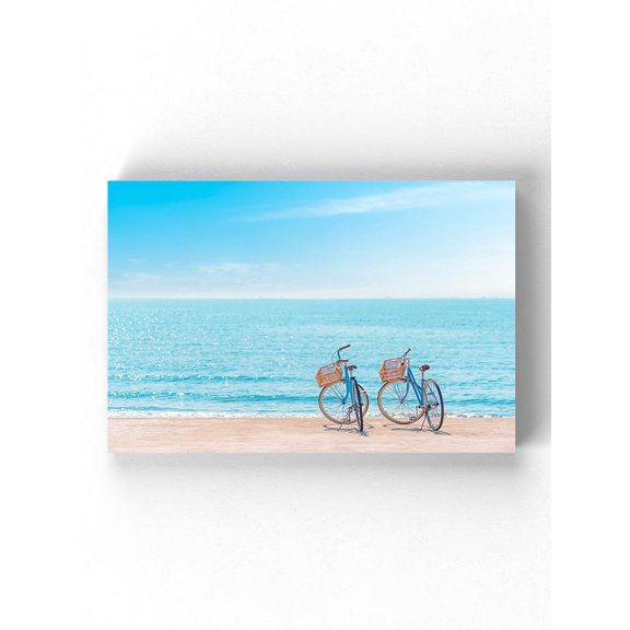 Bicycles At The Beach Wrapped Canvas  -Image by Shutterstock,