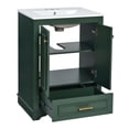 thumbnail image 5 of 24 Inch Bathroom Vanities with Ceramic Sink Top Combo, Undermount Bathroom Vanity Sink Cabinet with 1 Drawer, Adjustable Shelves, Soft Closing, Wood Frame, 5 of 9