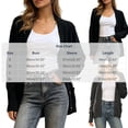 thumbnail image 3 of Women Knit Cardigan Long Sleeve Button Front V Neck Open Sweater Coat With Side Pockets Soft Thick Knitted Casual Layering Tops Spring Fall Outerwear Outfits, 3 of 8