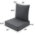 thumbnail image 2 of YEERSWAG 46.5x24x5.75 inch Outdoor Deep Seat Cushion Set,Water Repellant,Fade Resistant Patio Chair Cushion for Outdoor Patio Furniture, 2 of 12
