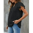 thumbnail image 4 of Fantaslook Blouses for Women Dressy V Neck Ruffle Sleeve Summer Tops Casual Flowy Shirts, 4 of 9