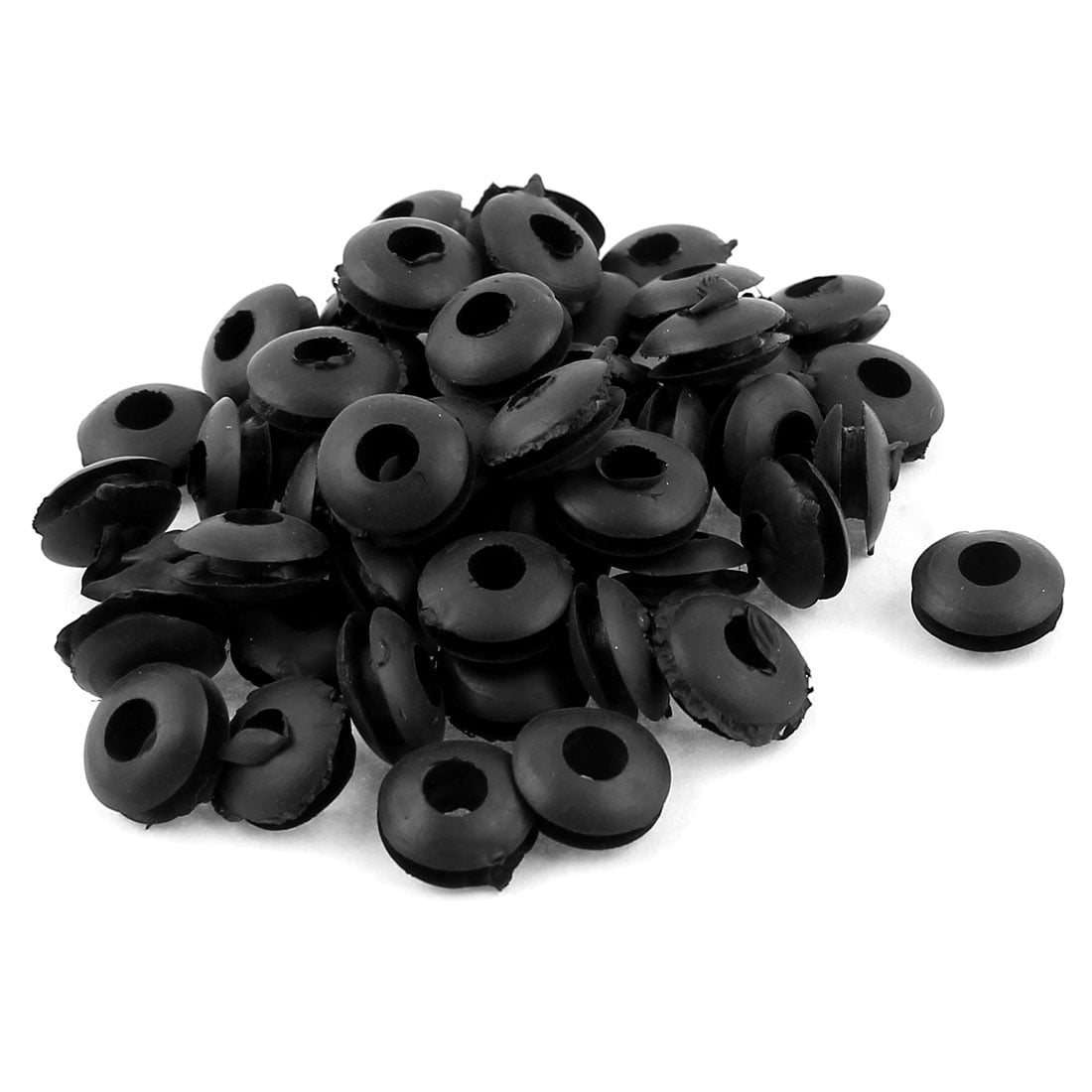 50pcs 4mm Inner Dia Double Sides Rubber Wire Grommets Gasket Cable
