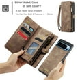 thumbnail image 4 of CaseMe Leather Case for Google Pixel 10 Pro XL,2 in 1 Detachable Wallet Case with 8-Card Holder Zipper Bills Slot,Magnetic Shockproof Flip Leather Cover Zipper Pocket Phone Cases,Brown, 4 of 9