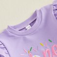 thumbnail image 6 of Cjfdfy Newborn Baby Girls One Birthday Outfit First Birthday Ruffle Long Sleeve Cake Embroidery Tops And Colorful Elastic Waist Pants Set Cute 1St Birthday Fall Winter Clothes Set, 6 of 8
