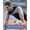 thumbnail image 3 of Komoko Shoulder Brace, Rotator Cuff Support Brace with Ice Pack Insertion Capability, Pressure for Preventing Strains and Dislocation, Alleviating Shoulder Pain, Adjustable Fit for Men and Women, 3 of 14